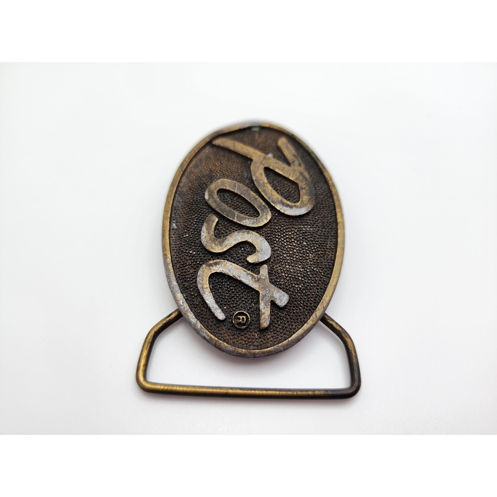 Vintage Post Cereal Belt Buckle Advertising Collectable Gold Tone 2" Read — image 4 of 8